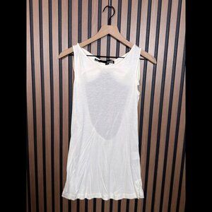 Love Moschino Dress 4 / S White Cut Out Back Silk Stretch Sleeveless Back Twist